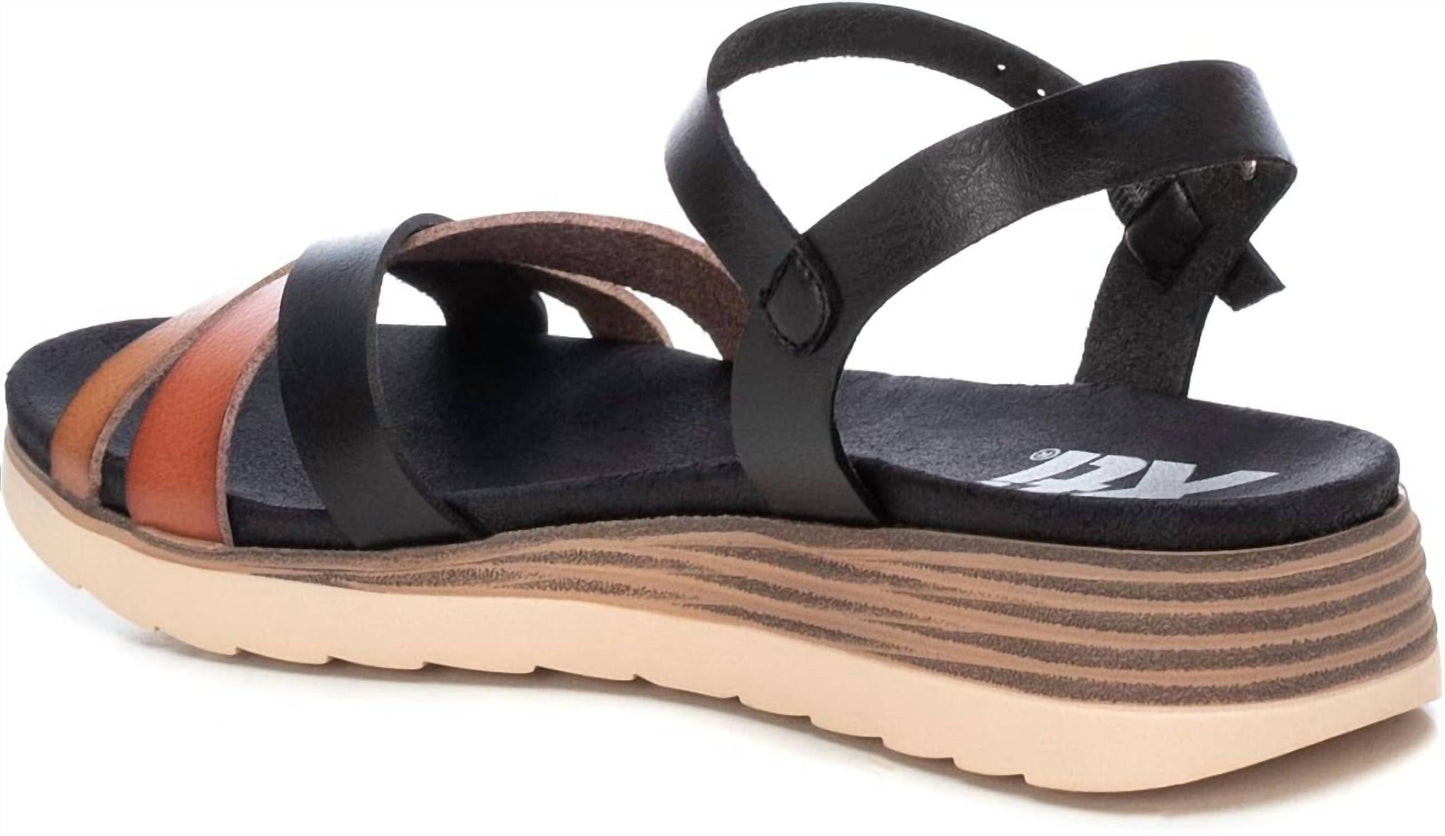 Xti - Women's Low Wedge Strappy Sandals