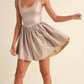 Klesis - Bustier Top Gathered Flare Skirt Mini Dress