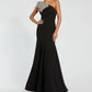 Mac Duggal - Crepe One Shoulder Gown With Crystal Flower