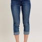 Judy Blue - Mid Rise Cuffed Capri Jean