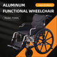 Heavy Duty Foldable Manual Wheelchair with Double X Force Support