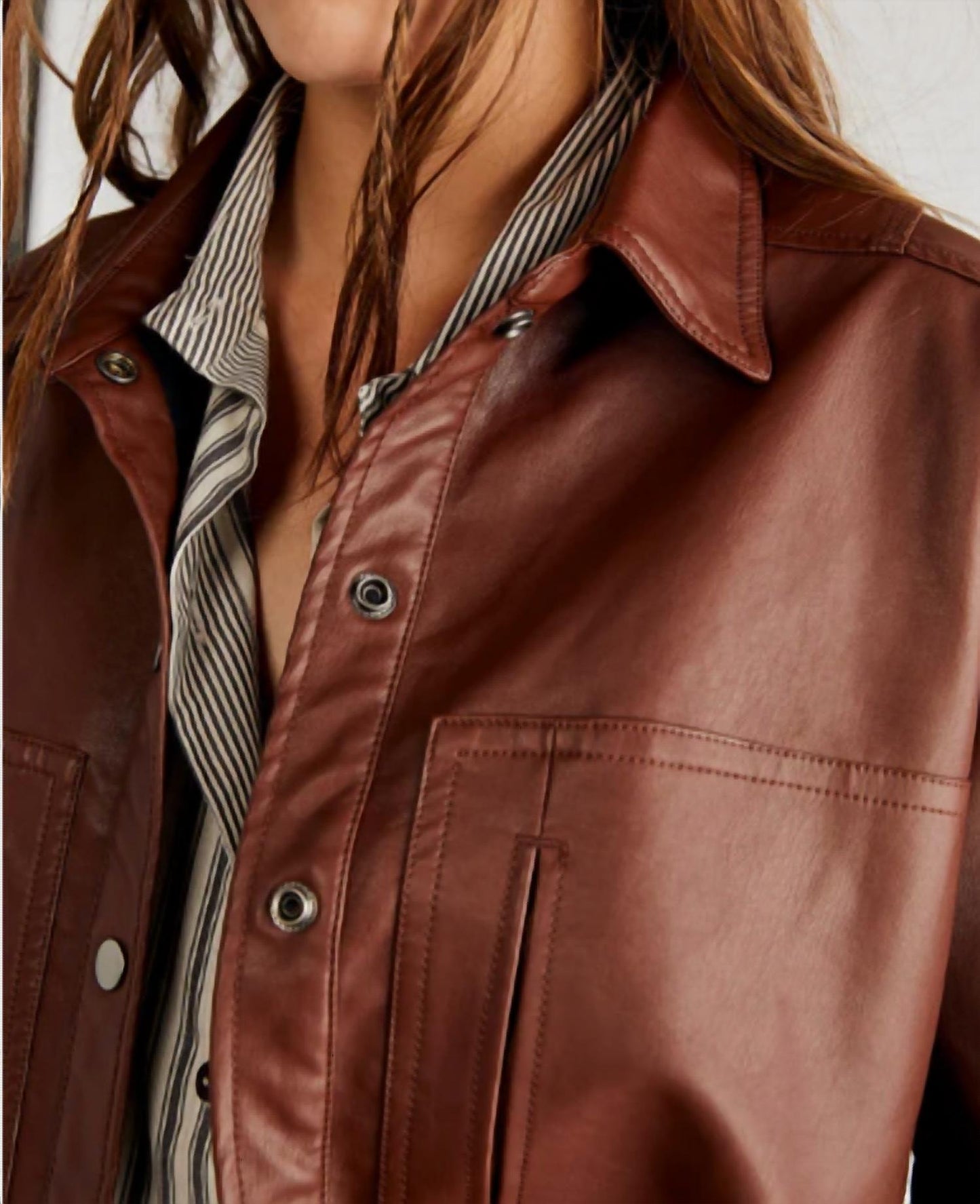 Free People - easy rider vegan jacket