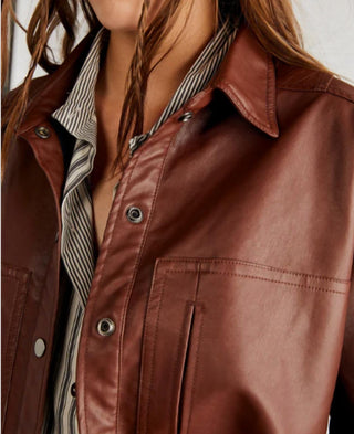 Free People - easy rider vegan jacket