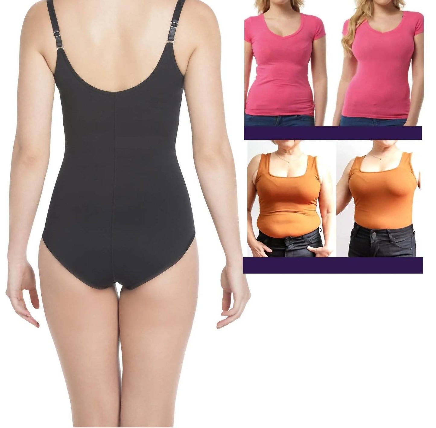 Siluets - Slimming Braless Classic Panty Body Shaper With Latex