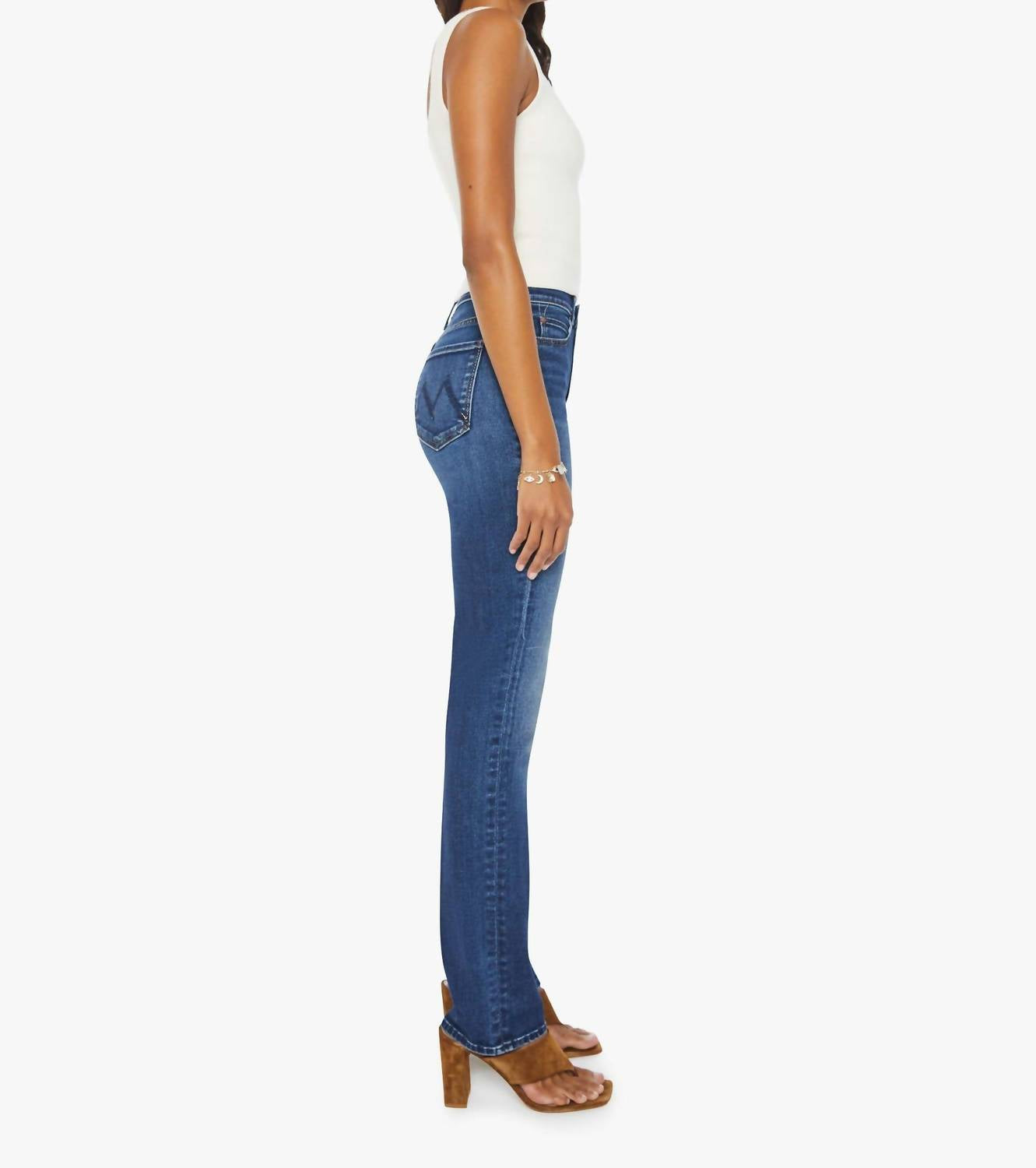 Mother - High Waisted Rascal Sneak Jeans