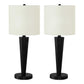 Contemporary Table Lamp Set of 2 with USB Port