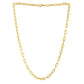 14k Yellow Gold Oval Domed Paperclip Chain Necklace (5.30 mm)