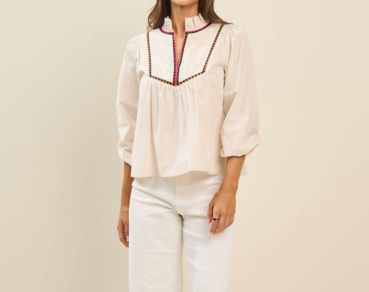 Able - Sophia Embroidered Top
