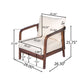 Outdoor Lounge Chair With Woven Backrest and Solid Wood Frame