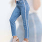 Judy Blue - High Waist Slim Fit Fray Side Seam Detail Jeans