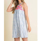 Thml - Stripe Embroidered Halter Dress