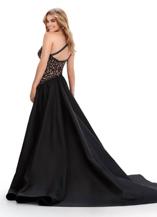 Ashleylauren - One Shoulder Open Back Gown