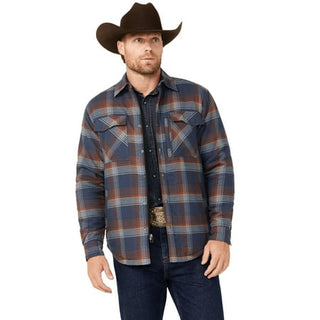 Dakota Grizzly Men's Quilted Tobias Ripstop Flannel - Navy Plaid Large