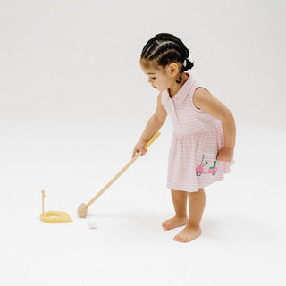 Angel Dear - Girl's Polo Collar Bodysuit Dress