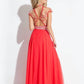 Rachel Allan - Two-piece Embellished Chiffon Gown