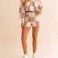 Le Lis - Checkered Sweater Shorts