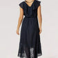 Apricot - Clouds Ruffle Faux Wrap Midi Dress