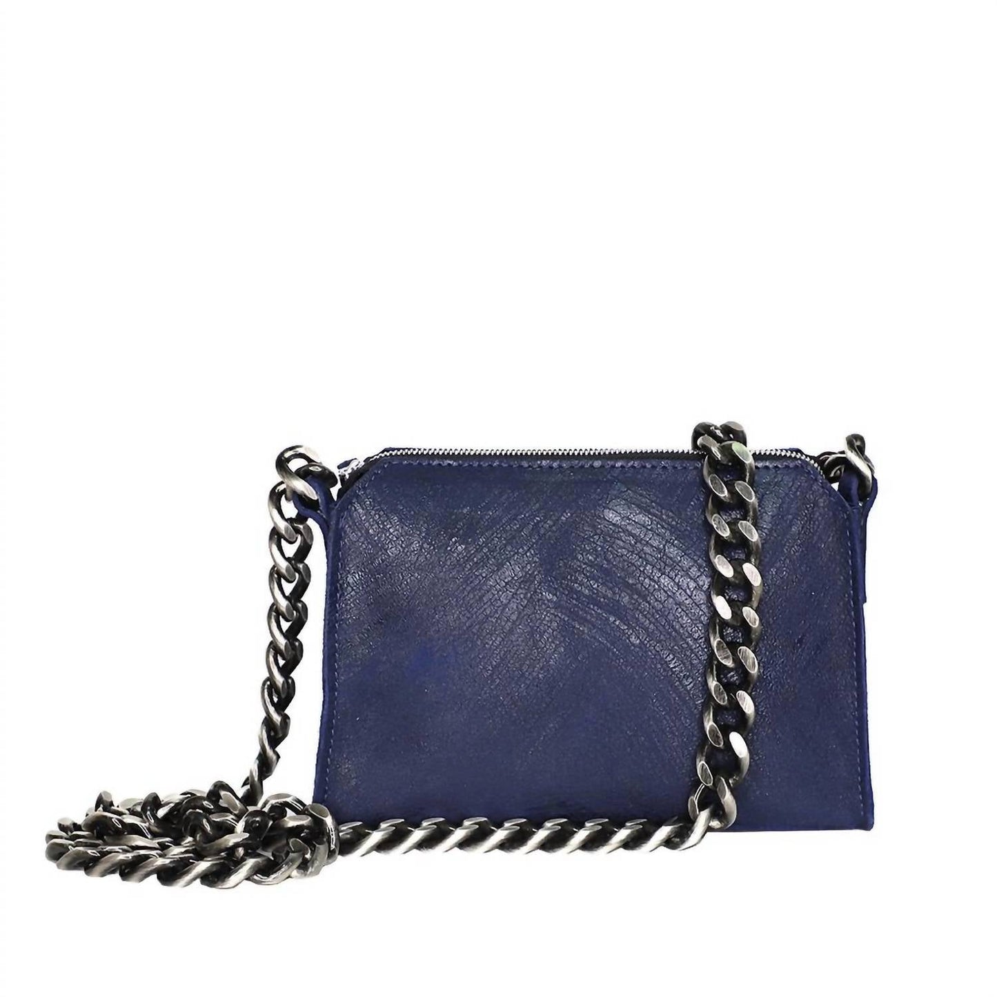 Streets Ahead - Leather Mini Crossbody with Chunky Chain