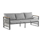 4-Pieces Outdoor Metal Patio Furniture Set with Cushions