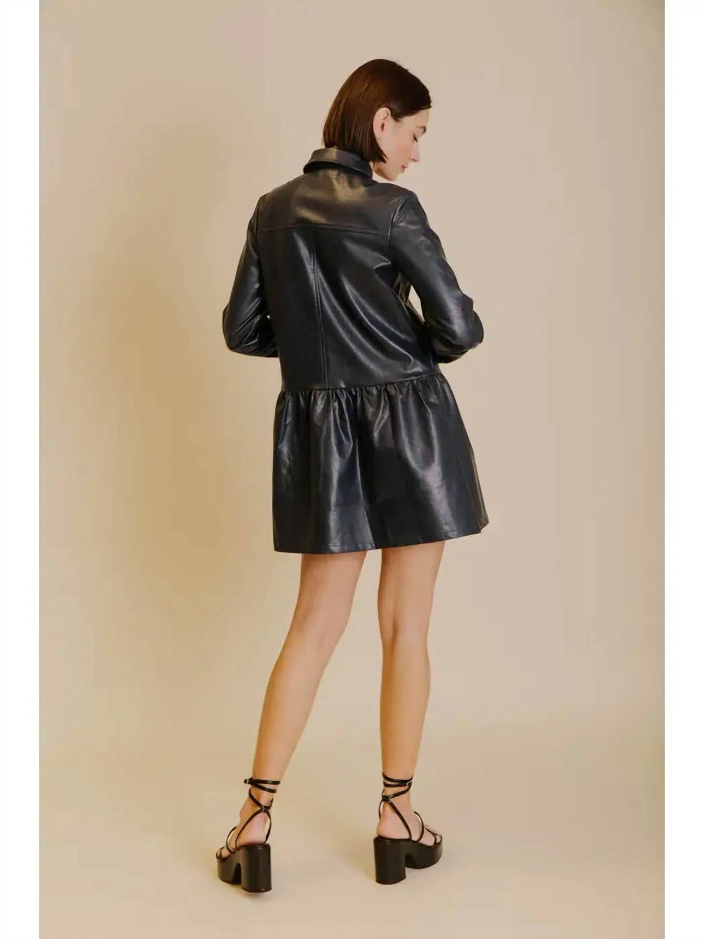 Aureum - Vegan Leather Midi Dress