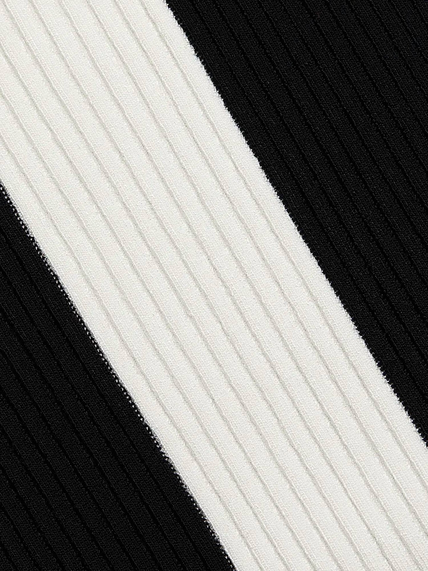 Nonchalant Label - Estella Rib Knit Striped Sleeveless Column Maxi Dress