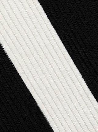 Nonchalant Label - Estella Rib Knit Striped Sleeveless Column Maxi Dress