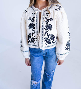 Mable - Embroidered Quilted Jacket