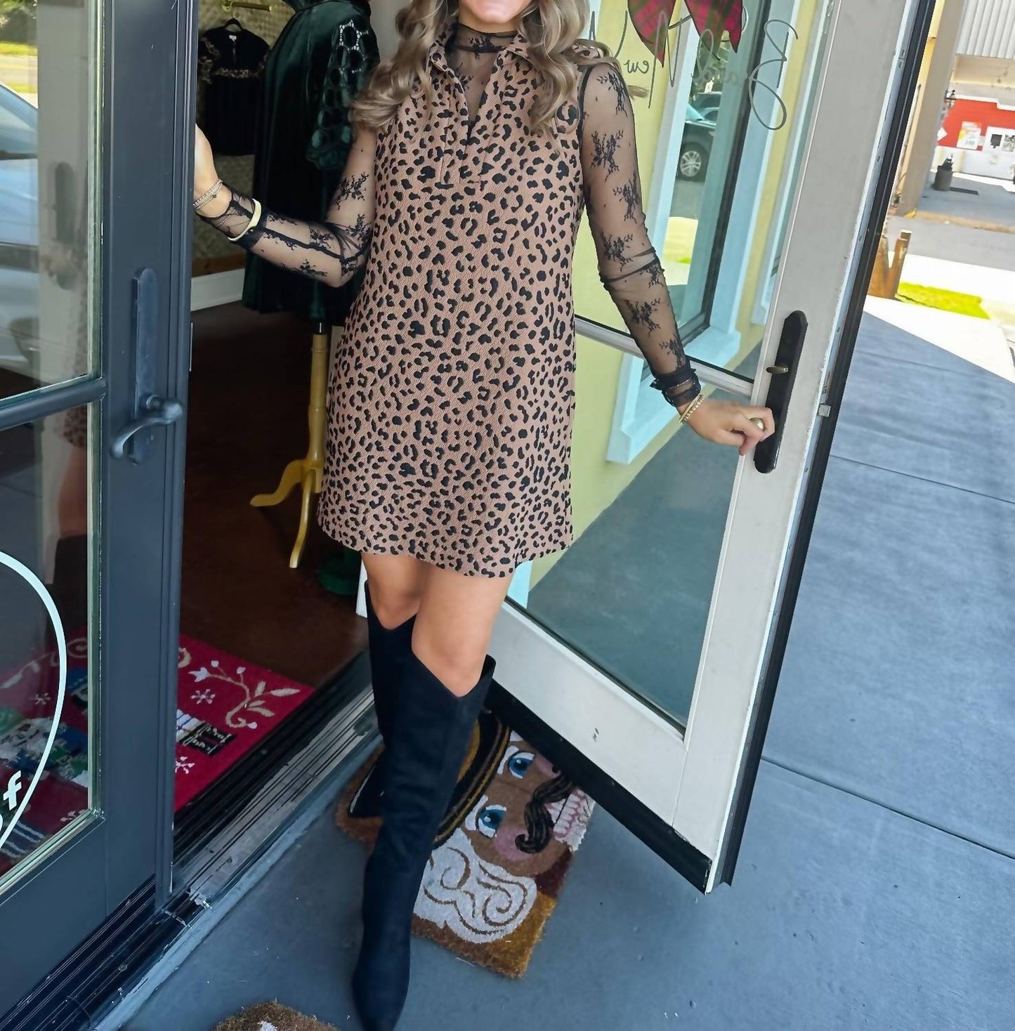 Dear Lover - Sleeveless Leopard Dress
