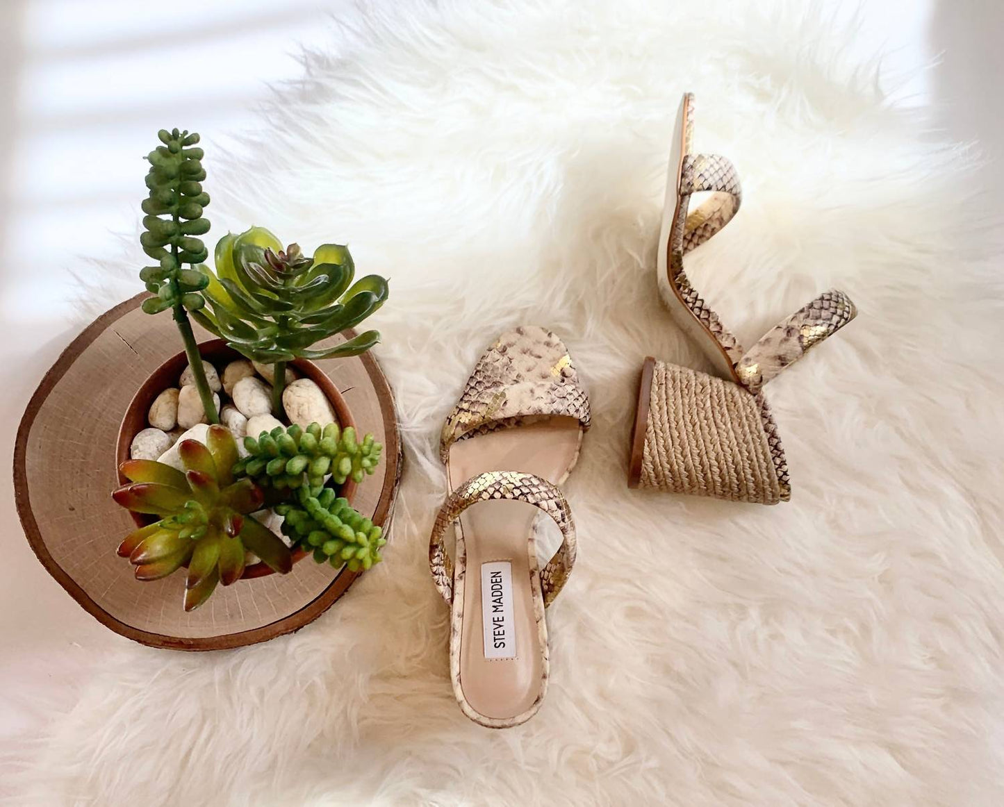Steve Madden - Women's 2 Strap Block Heel Sandal