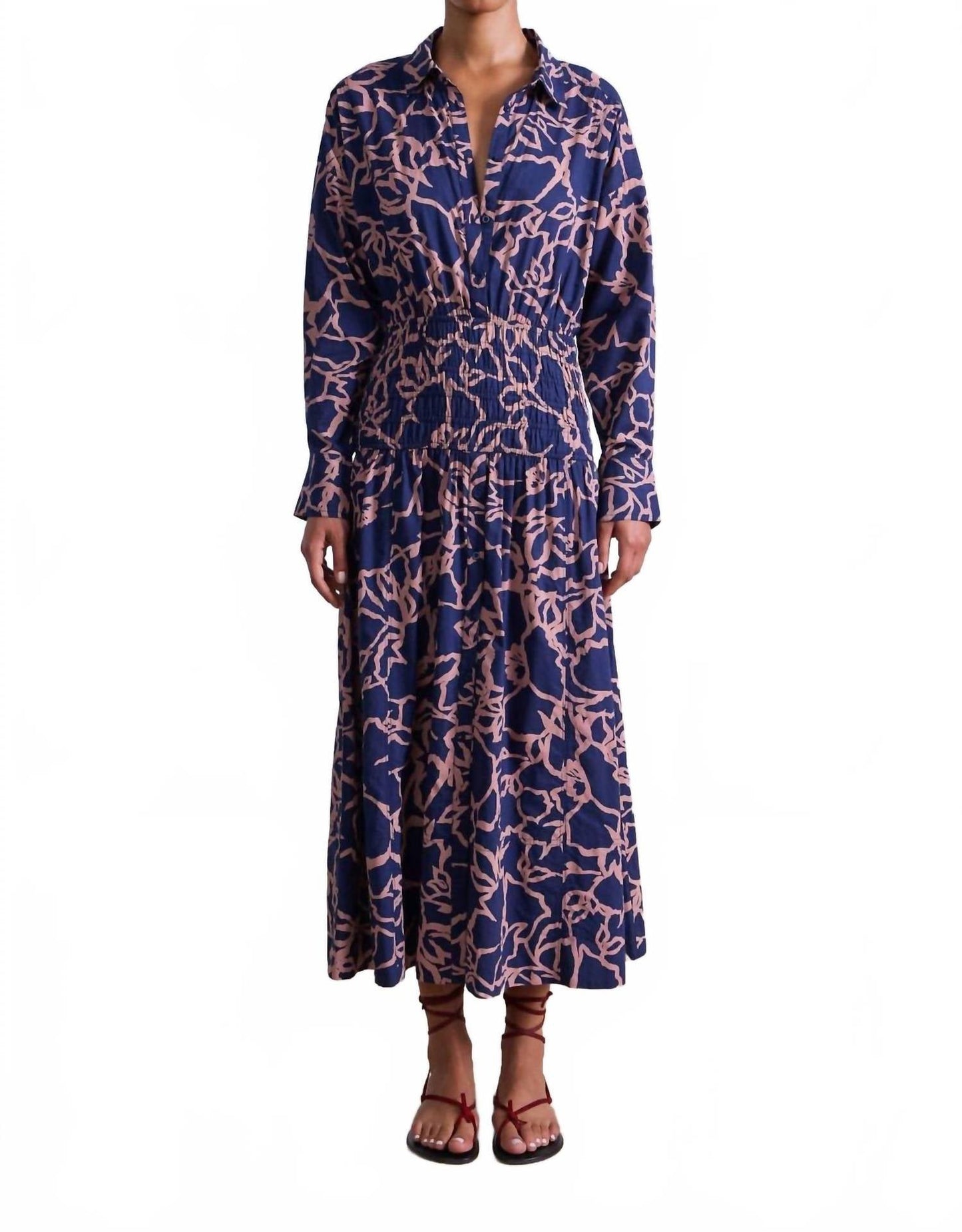 Apiece Apart - Sophia Smocked Shirt Dress