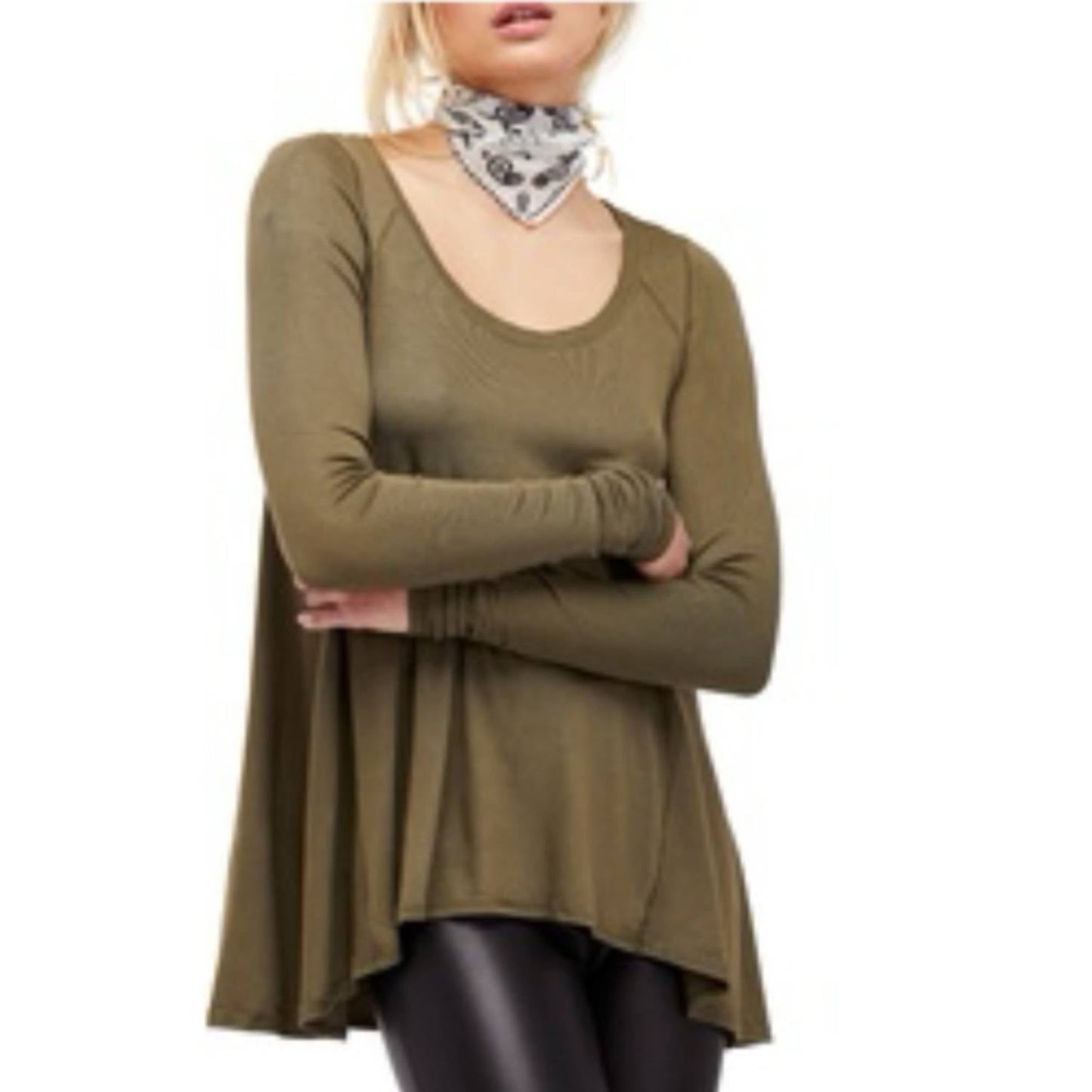 Free People - January Ribbed Scoop-neck T-shirt