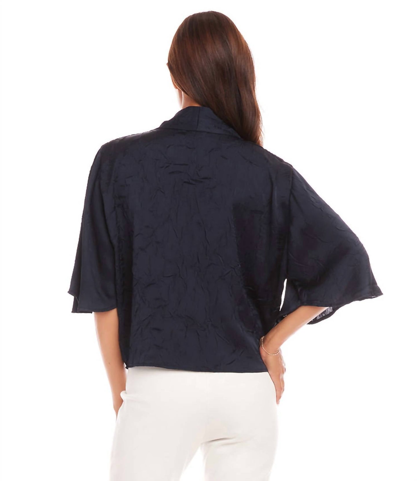 Karen Kane - Flare Sleeve Tie Front Top