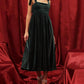 Blu Pepper - Velvet Tie Strap Pleated Midi Dress