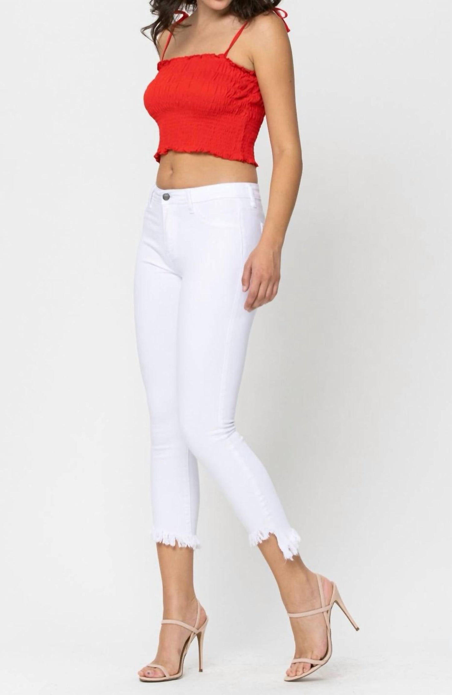 Cello - Mid Rise Crop Skinny Jeans