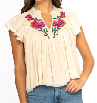 Mahila - Olene Embroidery Blouse Top