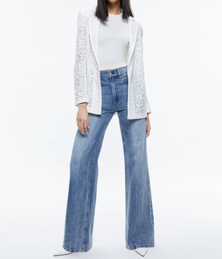 Alice + Olivia - Judith Sheer Lace Notch Blazer