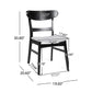 Mid Century Dining Chairs With Cushioned Seats And Wood Frame (Set of 2)