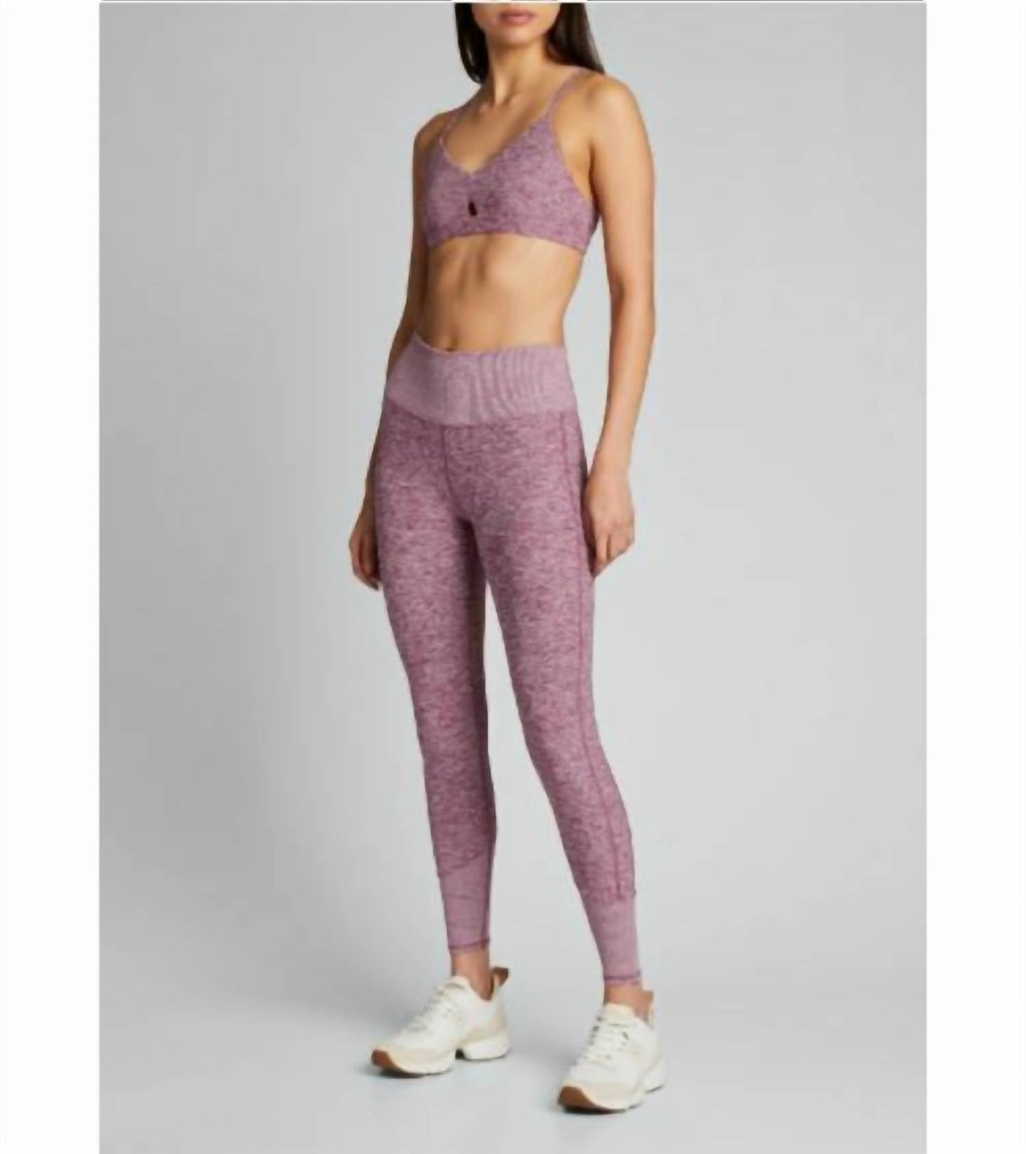 Alo Yoga - High Waist Lounge Gym Heather Crop Leggings
