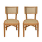 Netro Acacia Wood Dining Chair with Light Brown Wicker