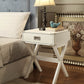 White Finish Accent Table