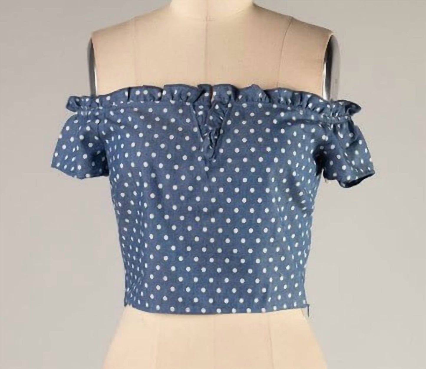 Blanco By Nature - Ella Polka Dot Off The Shoulder Top