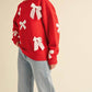 &Merci - Nora Velvet Bow Pattern Sweater