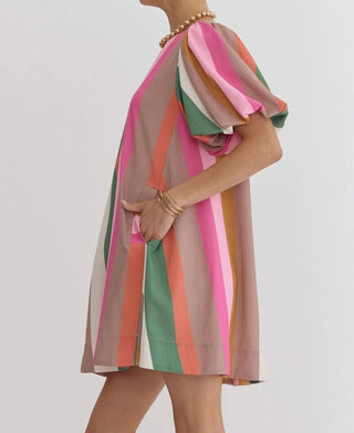 Entro - Fall Candy Stripe Dress