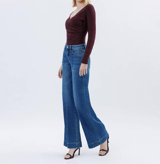Flying Monkey - High Rise Trouser Hem Extreme Wide Leg Jeans
