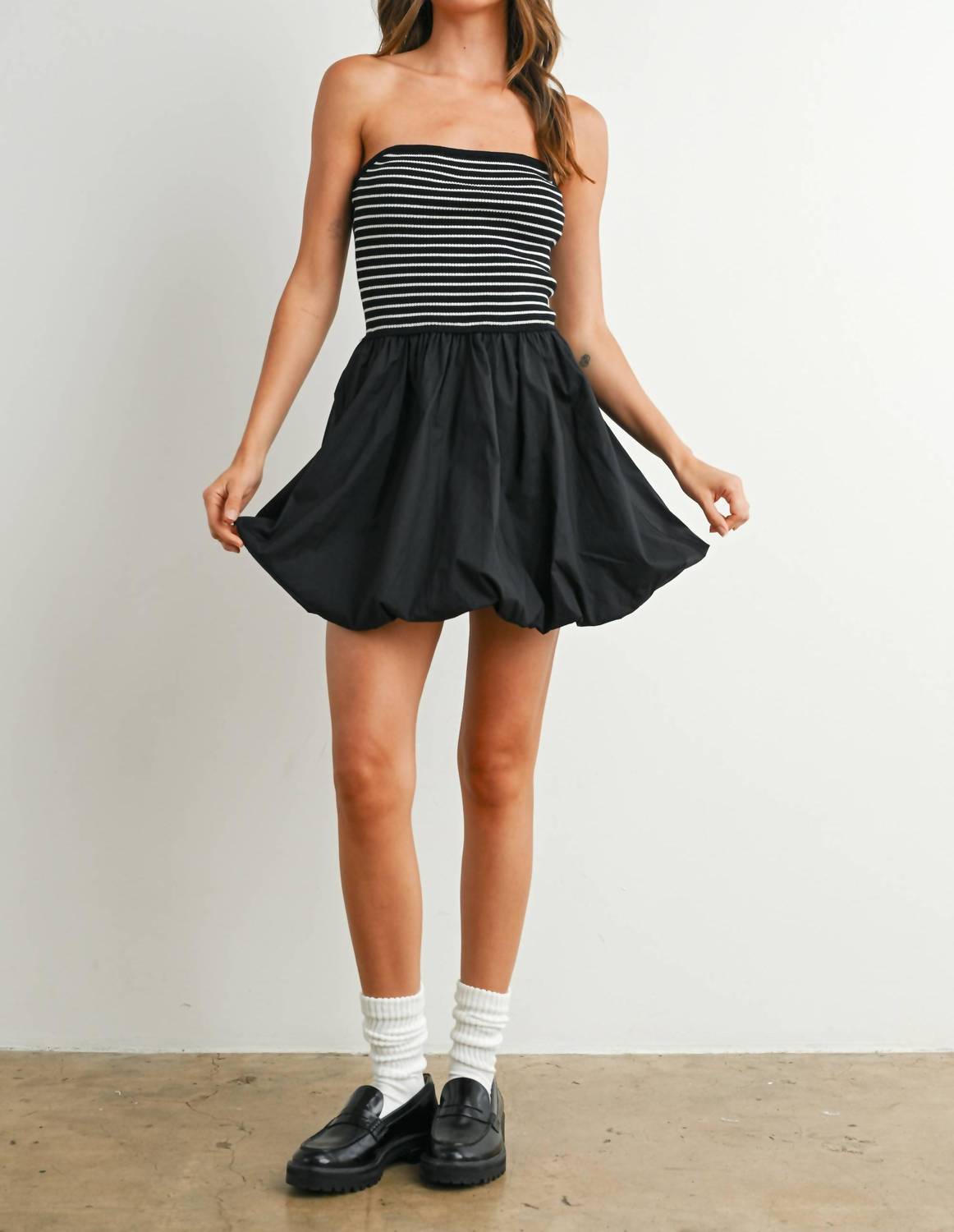 Buttermelon - Bubble Hem Mini Skirt Dress