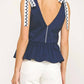 Strut & Bolt - Scallop Embroidery Sleeveless Top