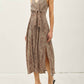 Be Cool - Print Midi Mock-wrap Dress