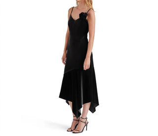 Steve Madden - Lucille Velvet Rosette Midi Dress