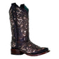 Corral - Women's Embroidered With Studs Honey Square Toe Boots