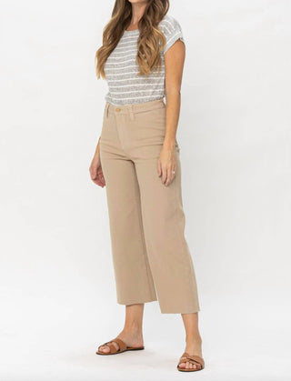 Judy Blue - Garment Dyed Wide Leg Crops